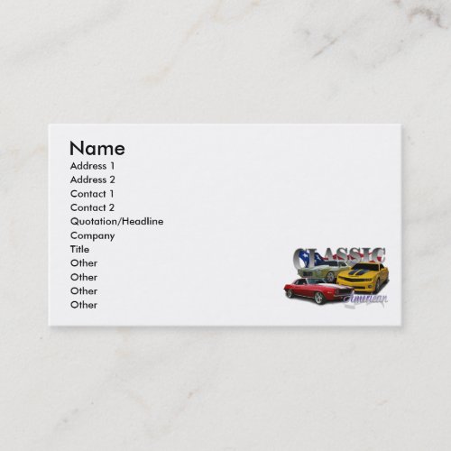 Classic American Business Card Templates