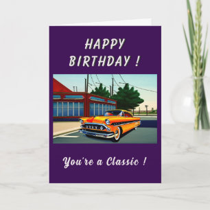 Classic American Car 1950s Birthday Card