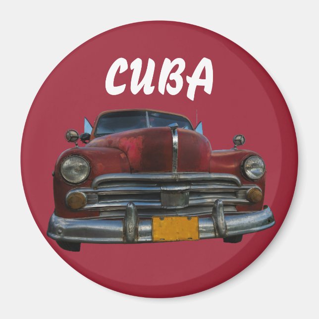 Classic American car in Vinales, Cuba Magnet (Front)