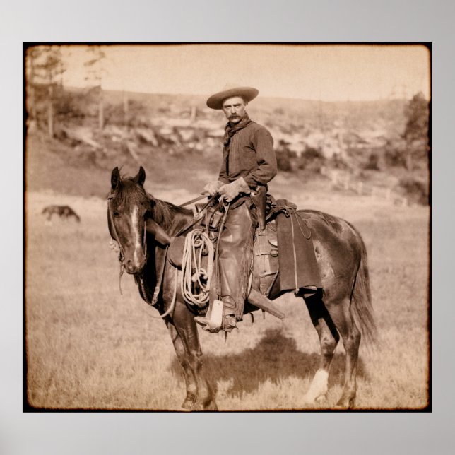 CLASSIC AMERICAN COWBOY c. 1888 Poster (Front)