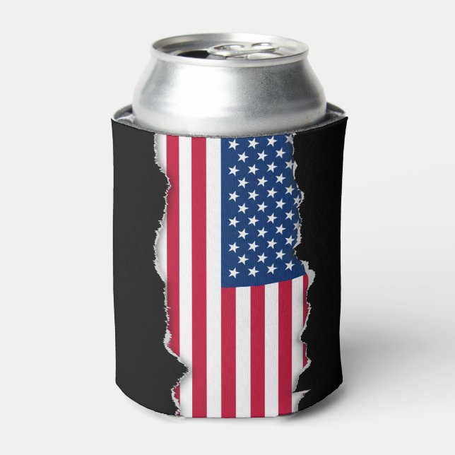 Classic American Flag Can Cooler (Can Front)