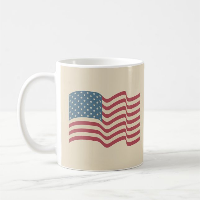Classic American Flag Coffee Mug (Left)