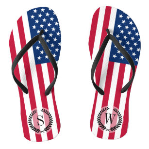 Classic American Flag Flip Flops