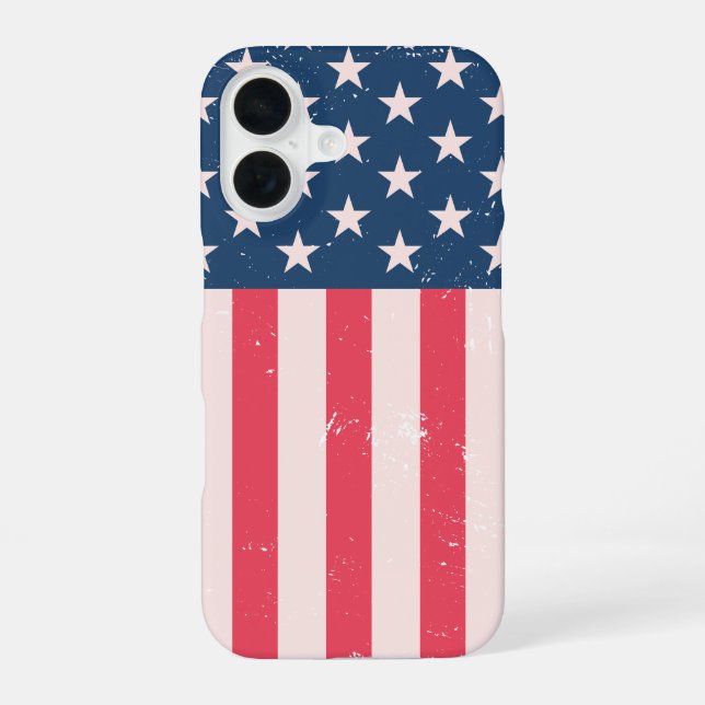 Classic American Flag Grunge Iphone Case (Back)