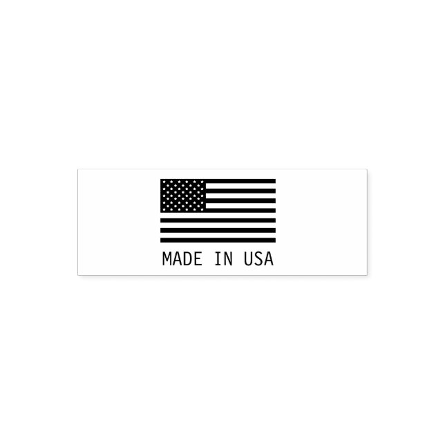 Classic American Flag Made in USA Business Self-inking Stamp (Design)
