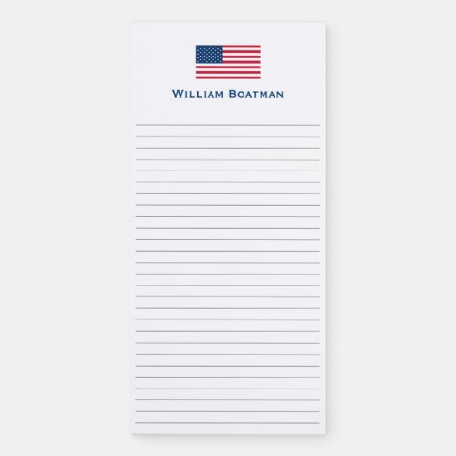 Classic American Flag Magnetic Notepad