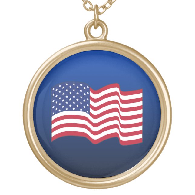 Classic American Flag Necklace (Front)