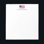 Classic American Flag Notepad<br><div class="desc">Classic American flag icon in red,  white and blue. Original illustration by Boatman Geller.</div>