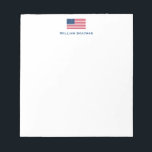 Classic American Flag Notepad<br><div class="desc">Classic American flag icon in red,  white and blue. Original illustration by Boatman Geller.</div>