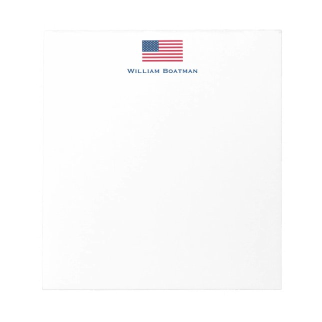 Classic American Flag Notepad (Front)