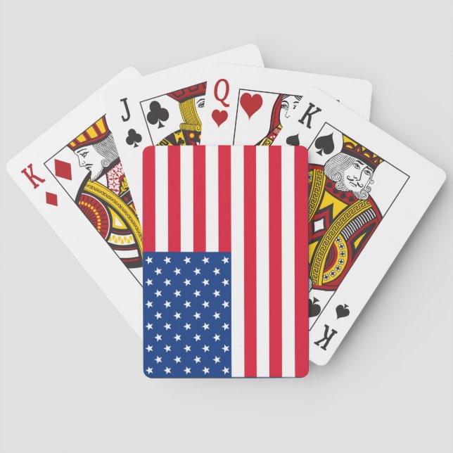  Classic American Flag Playing Cards Gift (Back)