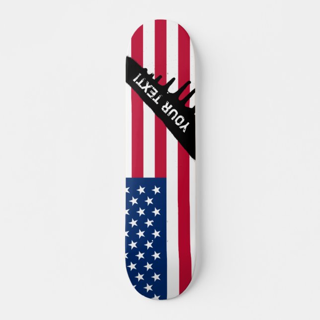 Classic American Flag Skateboard Deck (Front)