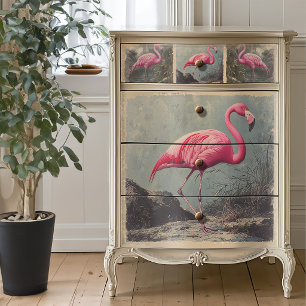 Classic American Flamingo Blue Decoupage Tissue Paper