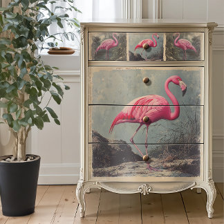 Classic American Flamingo Blue Decoupage Tissue Paper