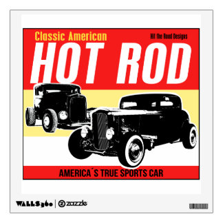 Classic American Hot-Rods original design Wall Decal