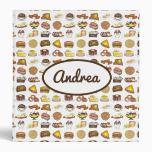 Classic American Lunch Counter Greasy Spoon Diner 3 Ring Binder