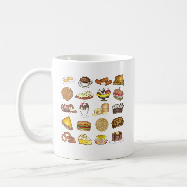 Classic American Lunch Counter Greasy Spoon Diner Coffee Mug (Left)