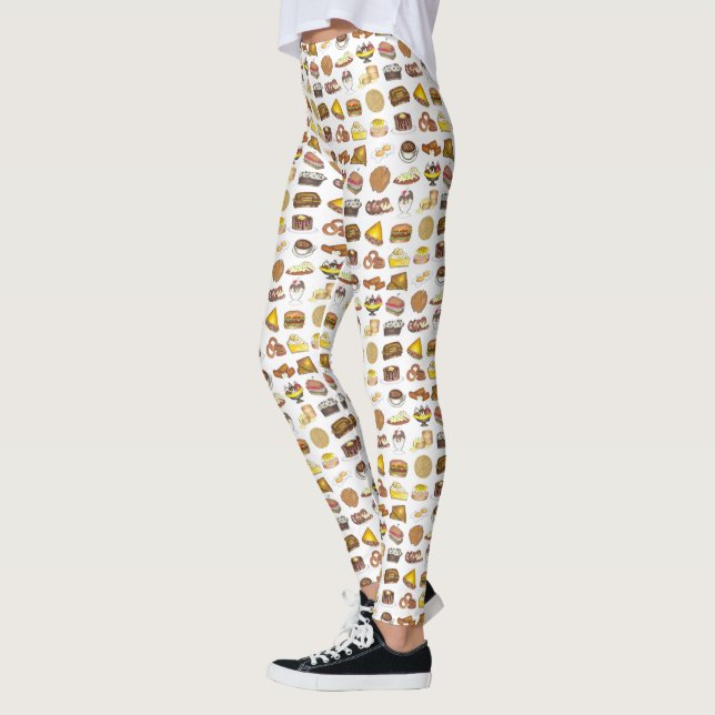 Classic American Lunch Counter Greasy Spoon Diner Leggings (Left)