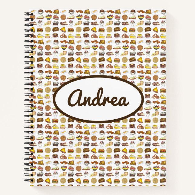 Classic American Lunch Counter Greasy Spoon Diner Notebook (Front)