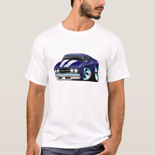 Classic American Muscle Car Cartoon T_Shirt