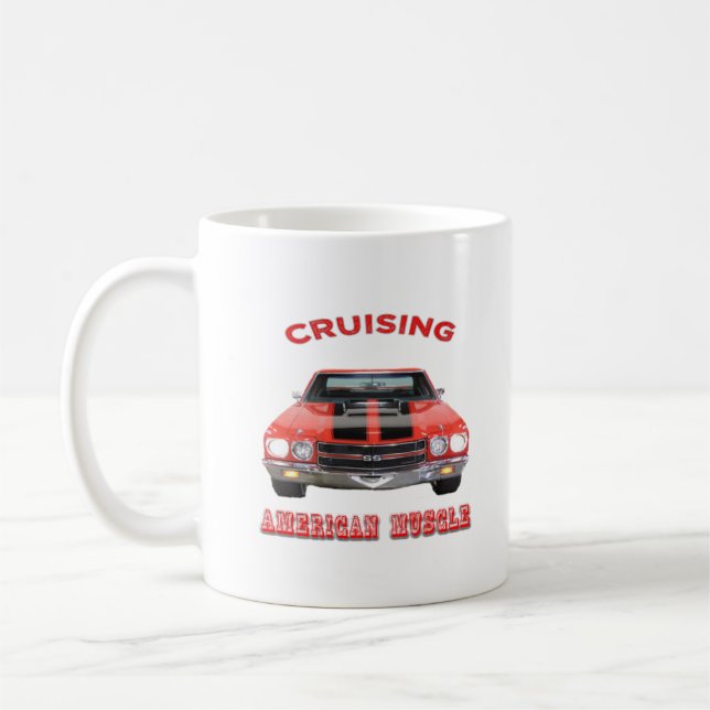 Classic American Muscle Car Chevelle SS Coffee Mug (Left)