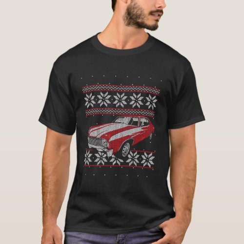 Classic American Muscle Car Guy Ugly Christmas Swe T_Shirt