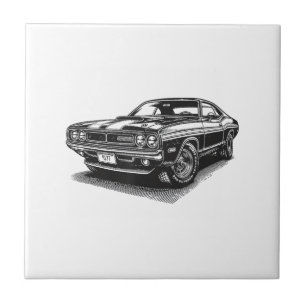 Classic American Muscle Car Retro Vintage 60s 70s Ceramic Tile
