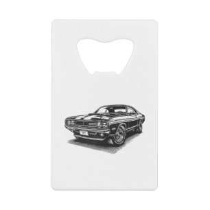 Classic American Muscle Car Retro Vintage 60s 70s  Credit Card Bottle Opener