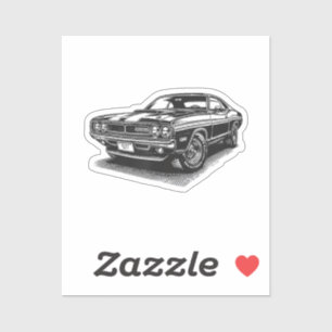 Classic American Muscle Car Retro Vintage 60s 70s Sticker
