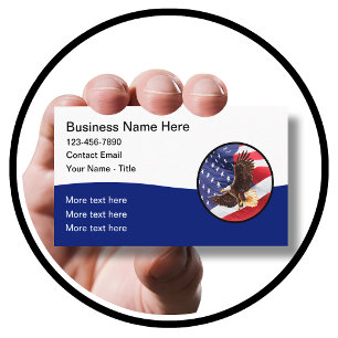 Classic American Patriotic Theme Business Card