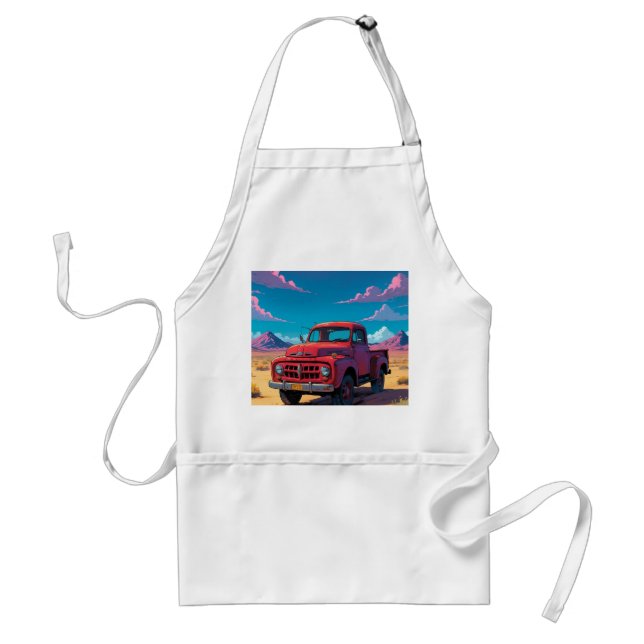 Classic American Pickup Adult Apron (Front)