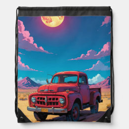 Classic American Pickup Drawstring Bag