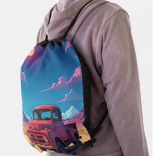 Classic American Pickup Drawstring Bag