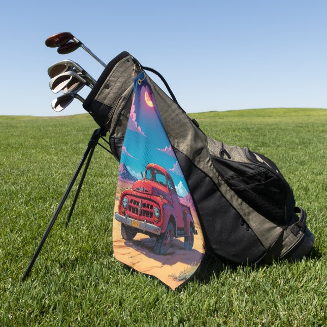 Classic American Pickup Golf Towel (Green)