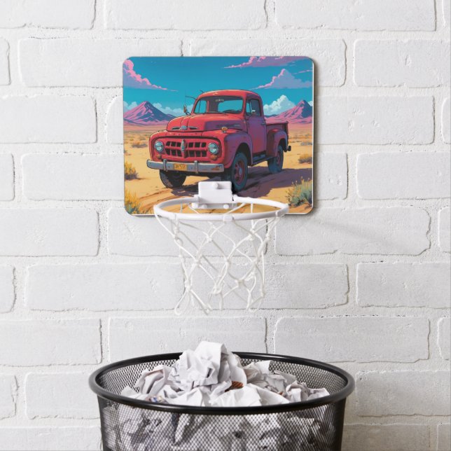 Classic American Pickup  Mini Basketball Hoop (In Situ)