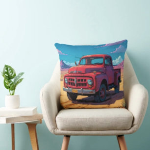 Classic American Pickup Throw Pillow