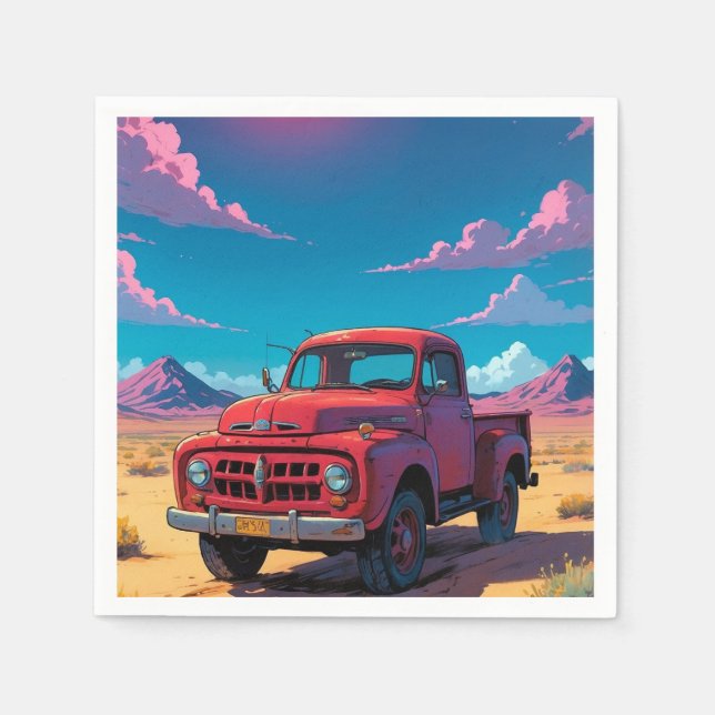 Classic American Pickup Truck  Napkins (Front)