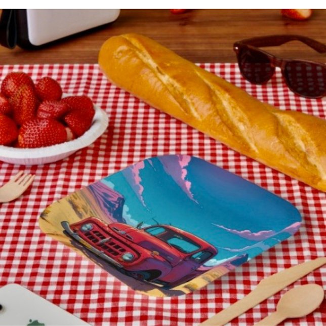 Classic American Pickup Truck  Paper Plates (Creator Uploaded)