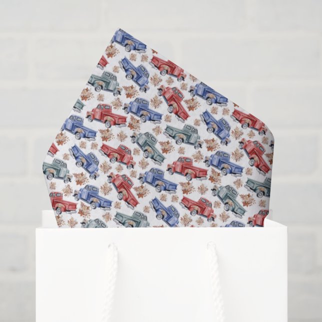 Classic American Pickup Trucks Tissue Paper (Gift Bag)