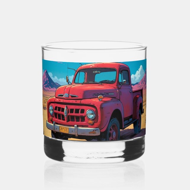 Classic American Pickup Whiskey Glass  (Front)