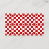 Classic American Red and White Farm House Gingham Business Card (Back)