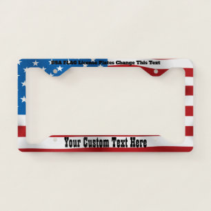 Classic American Road Pride License Plate Frame