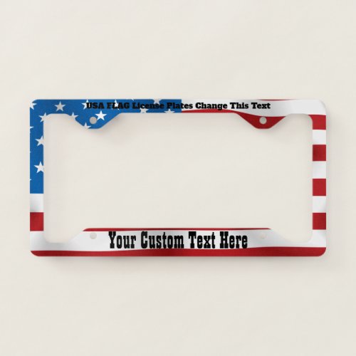 Classic American Road Pride License Plate Frame