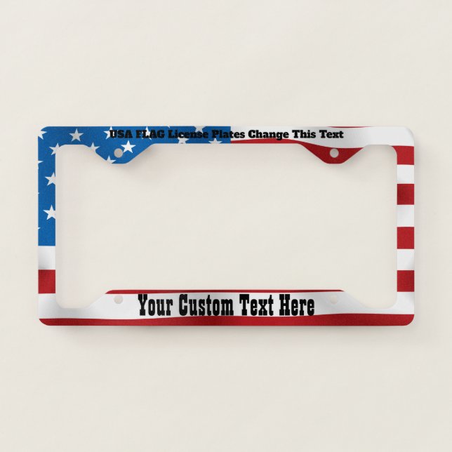Classic American Road Pride License Plate Frame (Front)