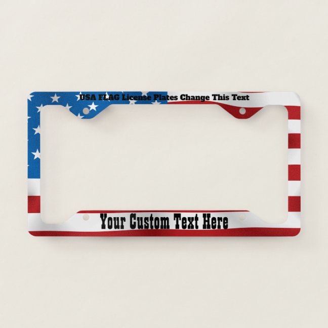 Classic American Road Pride License Plate Frame