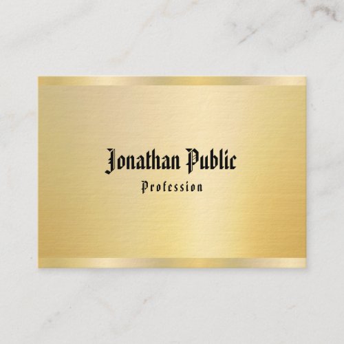 Classic American Text Faux Gold Vintage Template Business Card