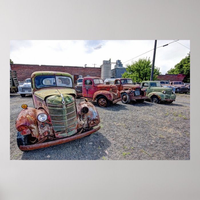 CLASSIC AMERICAN TRUCK LINEUP 2 POSTERS