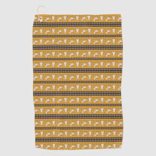 Classic American Western themed pattern Golf Towel