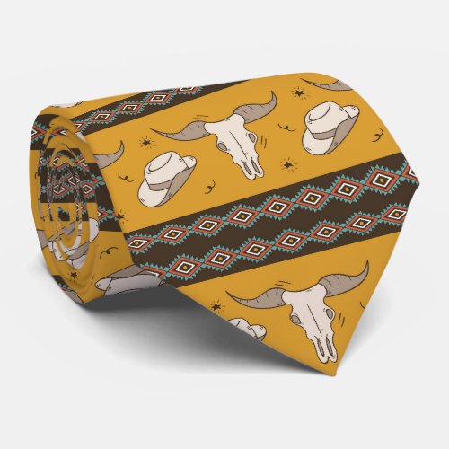 Classic American Western themed pattern Neck Tie