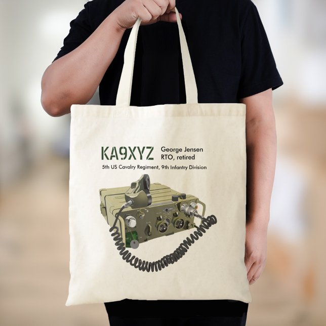 Classic AN/PRC-77 Military Portable Transceiver  Tote Bag (Creator Uploaded)
